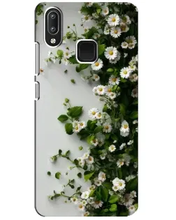 Чехол для Vivo Y95 с картинкой «Ветка мелких белых цветов»