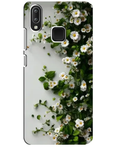 Чехол для Vivo Y95 с картинкой «Ветка мелких белых цветов»