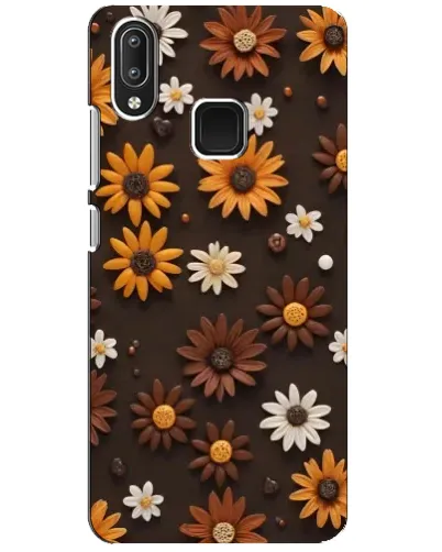Чехол для Vivo Y95 с картинкой «Узор из маленьких подсолнухов»