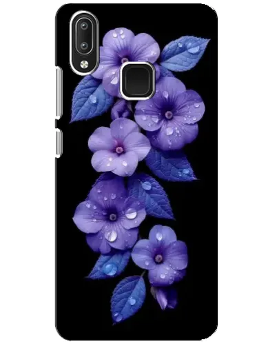 Чехол для Vivo Y95 с картинкой «Фиолетовые цветы с росою»