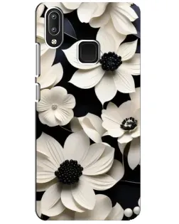 Чехол для Vivo Y95 с картинкой «Объемные белые цветы»