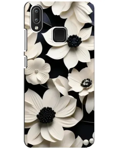Чехол для Vivo Y95 с картинкой «Объемные белые цветы»