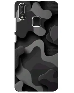 Чехол для Vivo Y95 с картинкой «Темный абстрактный камуфляж»