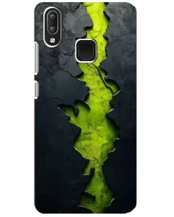 Чехол для Vivo Y95 с картинкой «Салатовый разлом скалы»