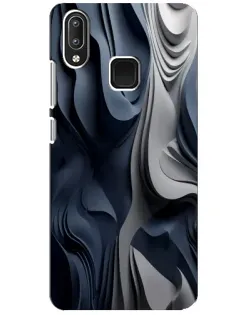 Чехол для Vivo Y95 с картинкой «Объемные синие складки»