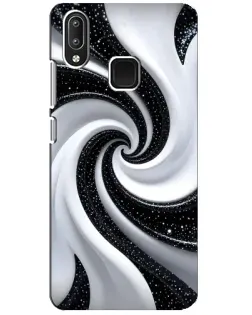 Чехол для Vivo Y95 с картинкой «Черно-белая спираль»