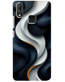 Чехол для Vivo Y95 с картинкой «Объемные черно-белые ленты»