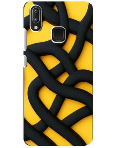 Чехол для Vivo Y95 с картинкой «Черное желтое переплетение» Чехол для Vivo Y95 с картинкой «Черное желтое переплетение»