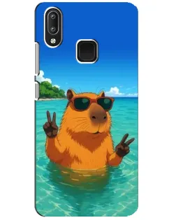 Чехол для Vivo Y95 с картинкой «Морская капибара»