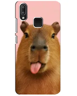 Чехол для Vivo Y95 с картинкой «Капибара с языком»