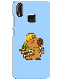 Чехол для Vivo Y95 с картинкой «Капибара на скейте»