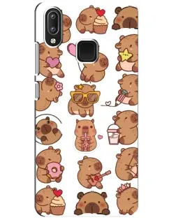 Чехол для Vivo Y95 с картинкой «Стикерпак с капибарами»