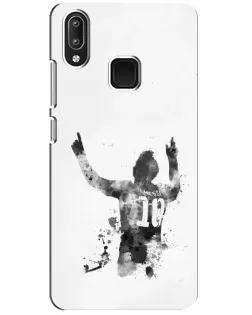 Чехол для Vivo Y95 с картинкой «Черно-белый силуэт Месси» Чехол для Vivo Y95 с картинкой «Черно-белый силуэт Месси»