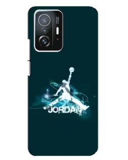 Чохол для Xiaomi 11T / 11T Pro з картинкою «Jordan Blue Fire»