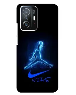 Чохол для Xiaomi 11T / 11T Pro з картинкою «Jordan Neon Blue»
