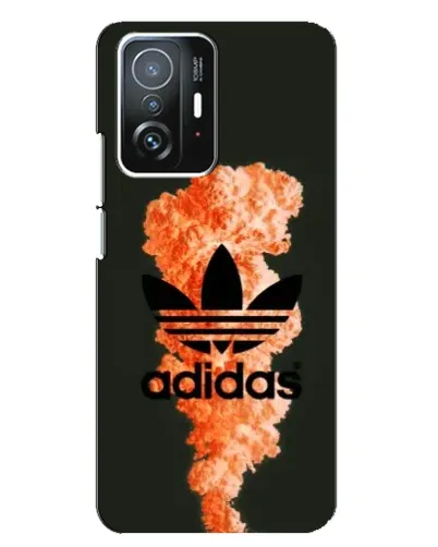 Чехол для Xiaomi 11T / 11T Pro с картинкой «Оранжевый дым Adidas»