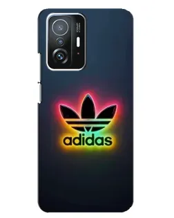 Чохол для Xiaomi 11T / 11T Pro з картинкою «Неоновий Adidas»