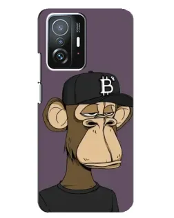 Чехол для Xiaomi 11T / 11T Pro с картинкой «Bored Ape в кепке»