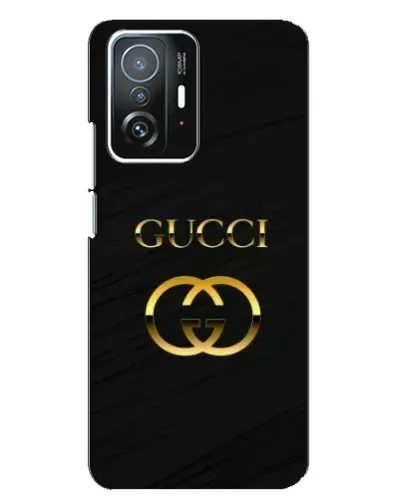 Чохол для Xiaomi 11T / 11T Pro з картинкою «Золотий логотип Gucci»