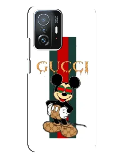 Чохол для Xiaomi 11T / 11T Pro з картинкою «Міккі Маус Gucci — смуги»