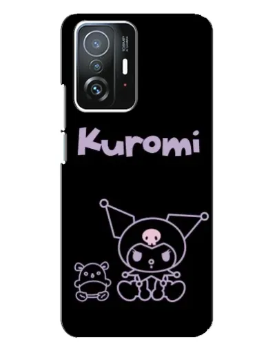 Чехол для Xiaomi 11T / 11T Pro с картинкой «Kuromi — черный минимализм»