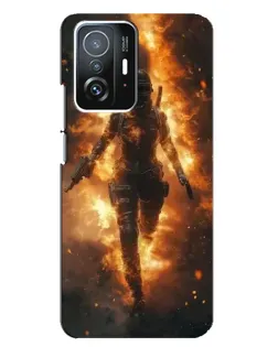 Чохол для Xiaomi 11T / 11T Pro з картинкою «BMW — швидкість у дощі»