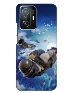 Чохол для Xiaomi 11T / 11T Pro з картинкою «Десант PUBG — стрибок»