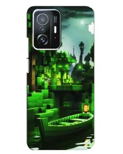 Чохол для Xiaomi 11T / 11T Pro з картинкою «Minecraft лісовий пейзаж»