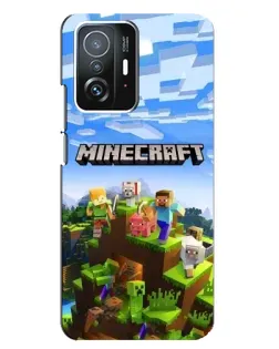 Чохол для Xiaomi 11T / 11T Pro з картинкою «Minecraft класичний світ»