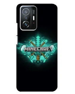 Чохол для Xiaomi 11T / 11T Pro з картинкою «Minecraft Diamond лого»