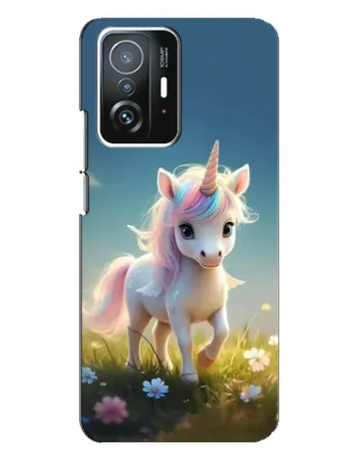 Чехол для Xiaomi 11T / 11T Pro с картинкой «Единорог на поляне»