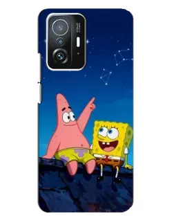 Чехол для Xiaomi 11T / 11T Pro с картинкой «Губка Боб и Патрик ночью» Чехол для Xiaomi 11T / 11T Pro с картинкой «Губка Боб и Патрик ночью»