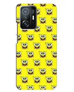 Чехол для Xiaomi 11T / 11T Pro с картинкой «Паттерн Губка Боб»