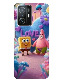 Чехол для Xiaomi 11T / 11T Pro с картинкой «Губка Боб Патрик»