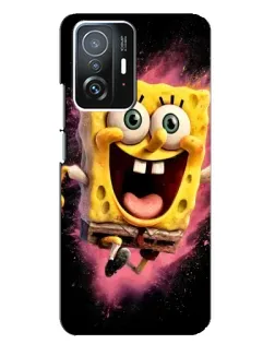 Чехол для Xiaomi 11T / 11T Pro с картинкой «Взрывной Спанч Боб»