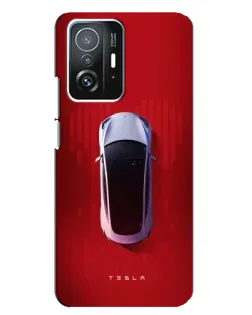 Чохол для Xiaomi 11T / 11T Pro з картинкою «Tesla Top View»