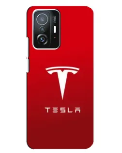 Чохол для Xiaomi 11T / 11T Pro з картинкою «Tesla Red Classic»