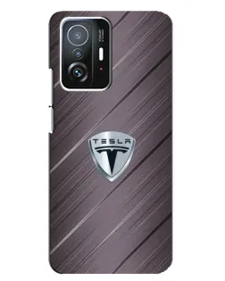 Чохол для Xiaomi 11T / 11T Pro з картинкою «Металева текстура Tesla»