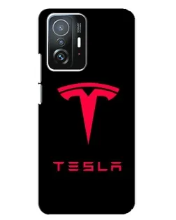 Чохол для Xiaomi 11T / 11T Pro з картинкою «Tesla Red Logo»