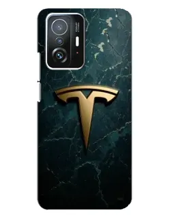 Чохол для Xiaomi 11T / 11T Pro з картинкою «Мармурова Tesla Gold»