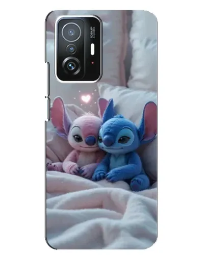 Чехол для Xiaomi 11T / 11T Pro с картинкой «Плюшевые Стич Ангел»