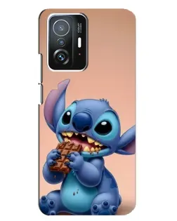 Чохол для Xiaomi 11T / 11T Pro з картинкою «Стіч їсть шоколад»