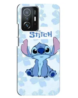Чохол для Xiaomi 11T / 11T Pro з картинкою «Stitch серед квітів»