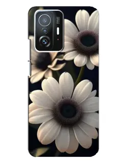 Чохол для Xiaomi 11T / 11T Pro з картинкою «Білі маргаритки макро»