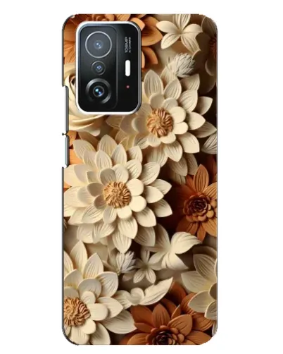 Чохол для Xiaomi 11T / 11T Pro з картинкою «Бежевий флористичний декор» Чохол для Xiaomi 11T / 11T Pro з картинкою «Бежевий флористичний декор»