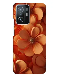 Чохол для Xiaomi 11T / 11T Pro з картинкою «Помаранчева макро квітка»