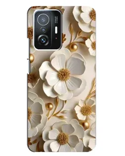 Чохол для Xiaomi 11T / 11T Pro з картинкою «Білі паперові квіти»