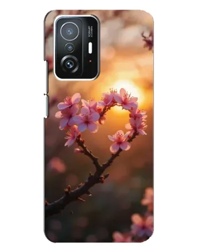 Чохол для Xiaomi 11T / 11T Pro з картинкою «Рожевий цвіт сердечко на тлі заходу» Чохол для Xiaomi 11T / 11T Pro з картинкою «Рожевий цвіт сердечко на тлі заходу»