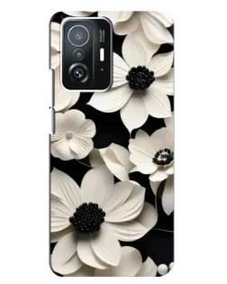 Чохол для Xiaomi 11T / 11T Pro з картинкою «Об'ємні білі квіти»