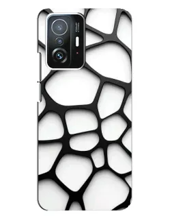 Чохол для Xiaomi 11T / 11T Pro з картинкою «Біла об'ємна сітка» Чохол для Xiaomi 11T / 11T Pro з картинкою «Біла об'ємна сітка»
